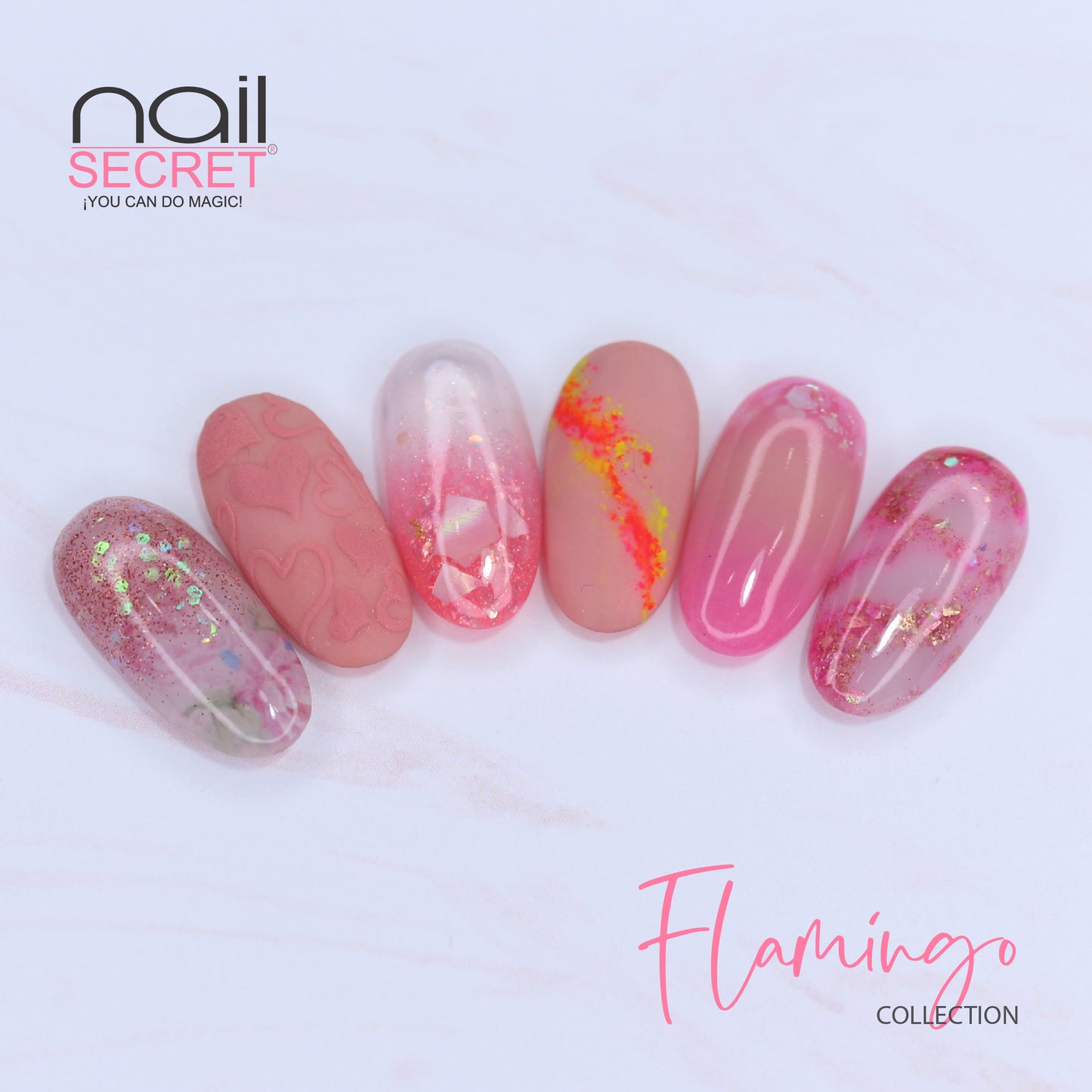 Colección de acrílicos FLAMINGO - Nailsecret