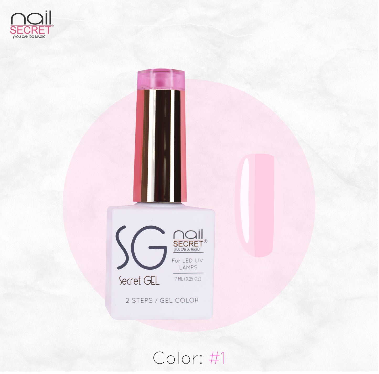 Secret Gel 7 ml - Color 01 - Gel de color Nailsecret