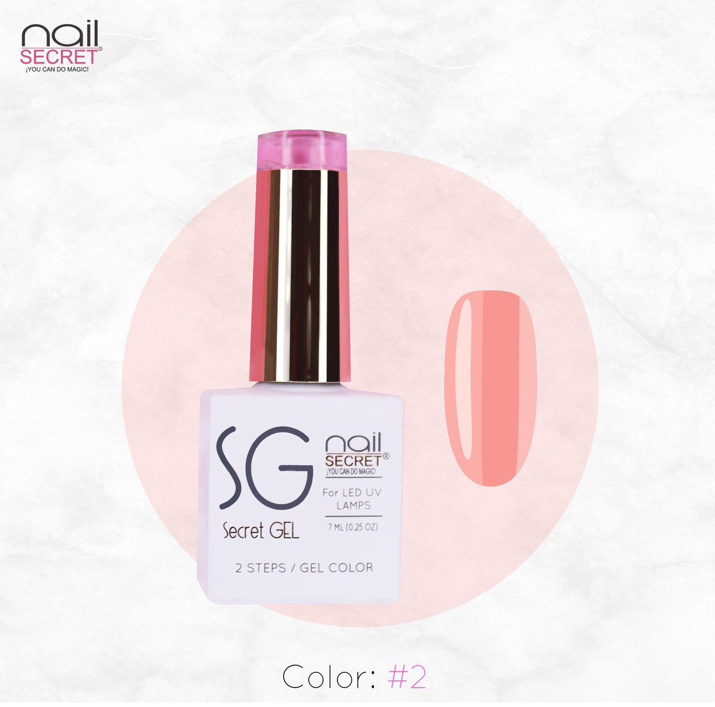 Secret Gel 7 ml - Color 02 - Gel de color Nailsecret