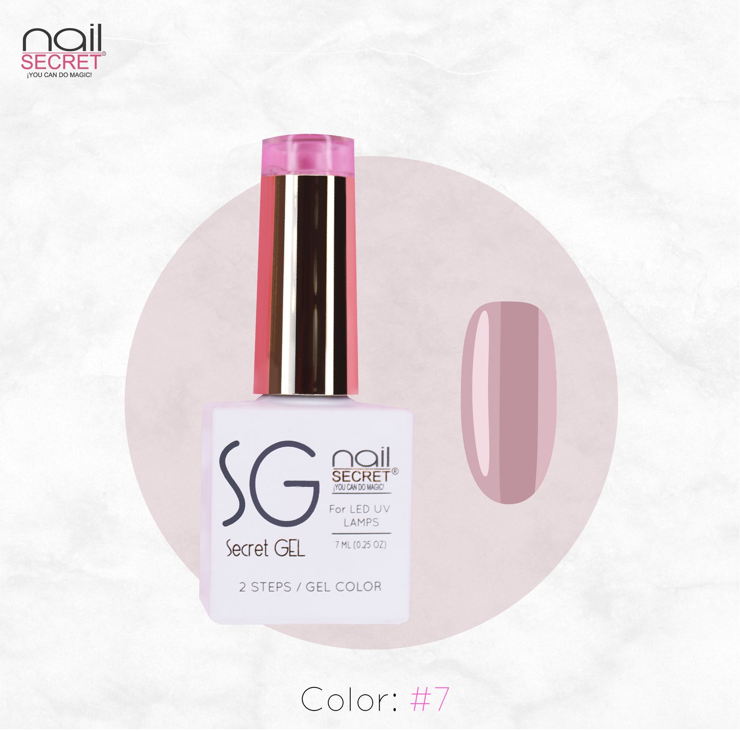 Secret Gel 7 ml - Color 07 - Gel de color Nailsecret