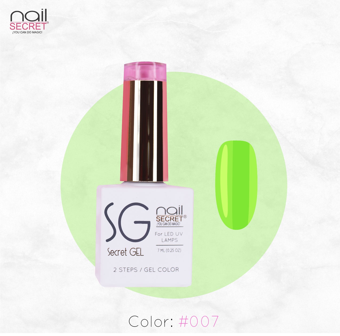 Secret Gel 7 ml - Color 007 - Gel de color Nailsecret