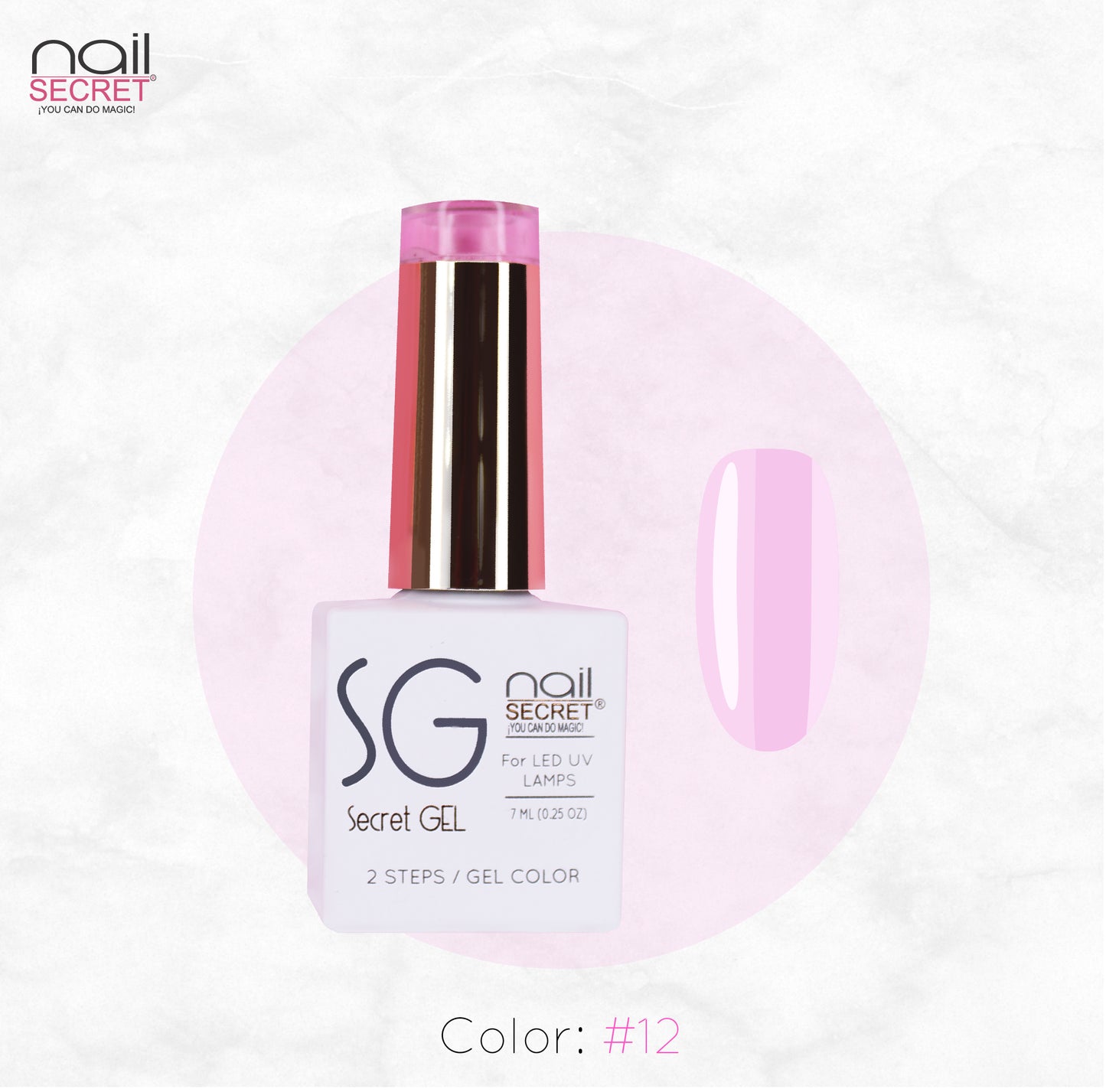 Secret Gel 7 ml - Color 12 - Gel de color Nailsecret