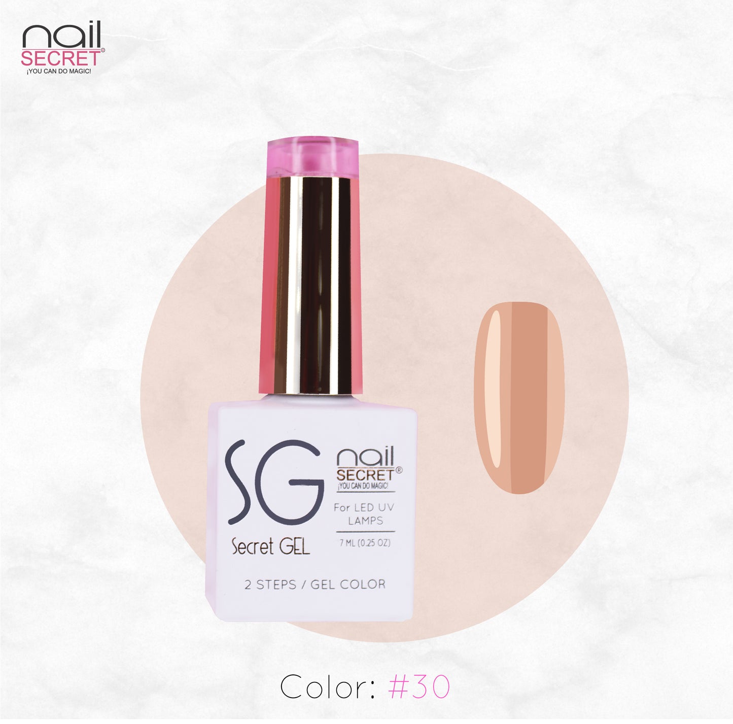 Secret Gel 7 ml - Color 30 - Gel de color Nailsecret