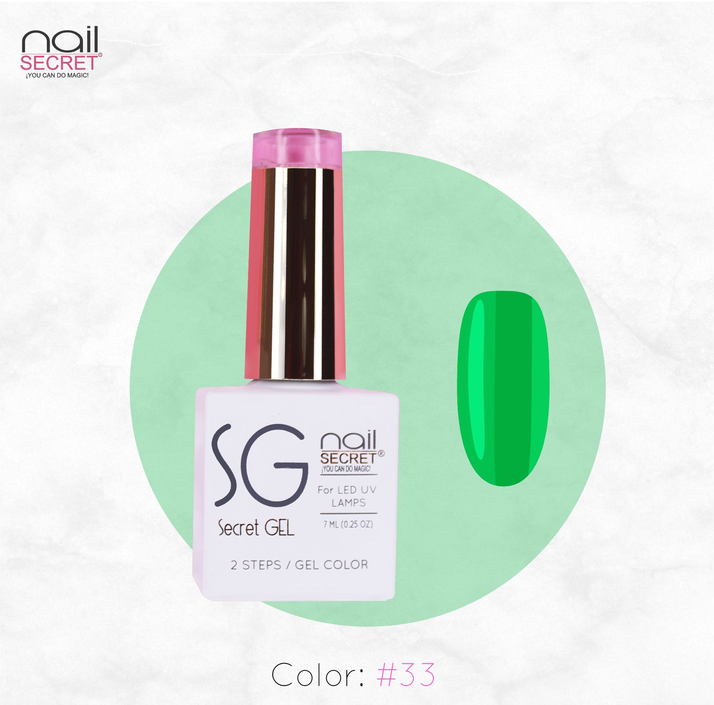 Secret Gel 7 ml - Color 33 - Gel de color Nailsecret