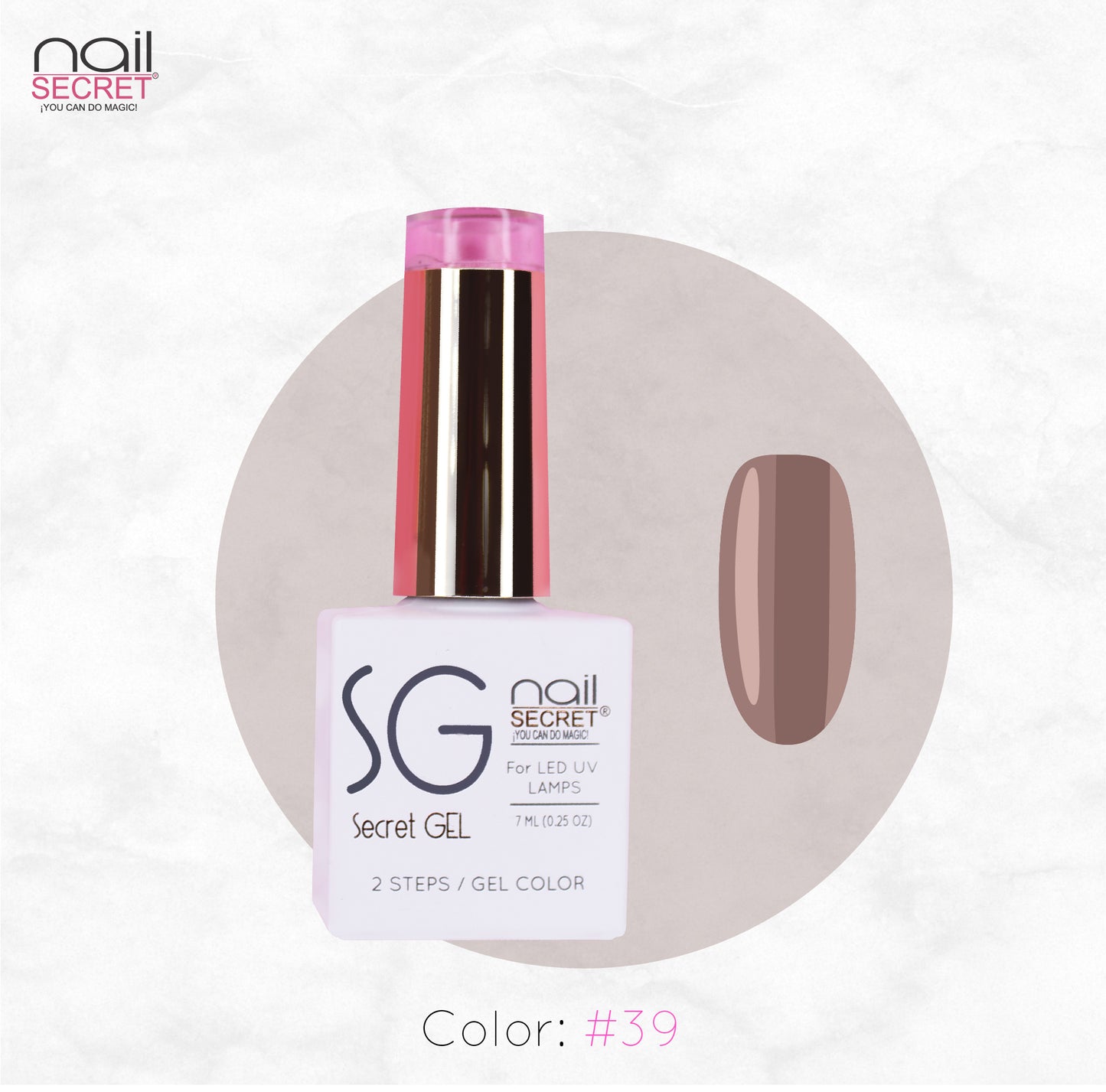 Secret Gel 7 ml - Color 39 - Gel de color Nailsecret