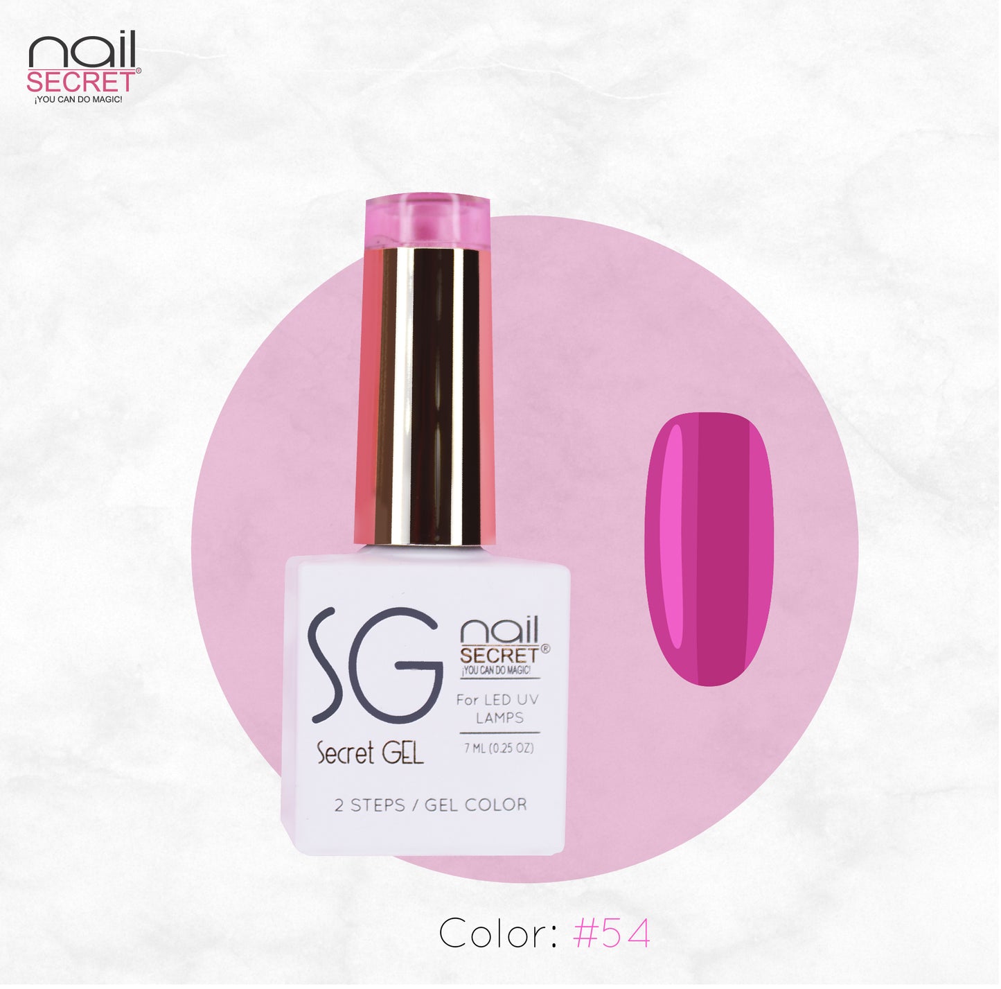 Secret Gel 7 ml - Color 54 - Gel de color Nailsecret