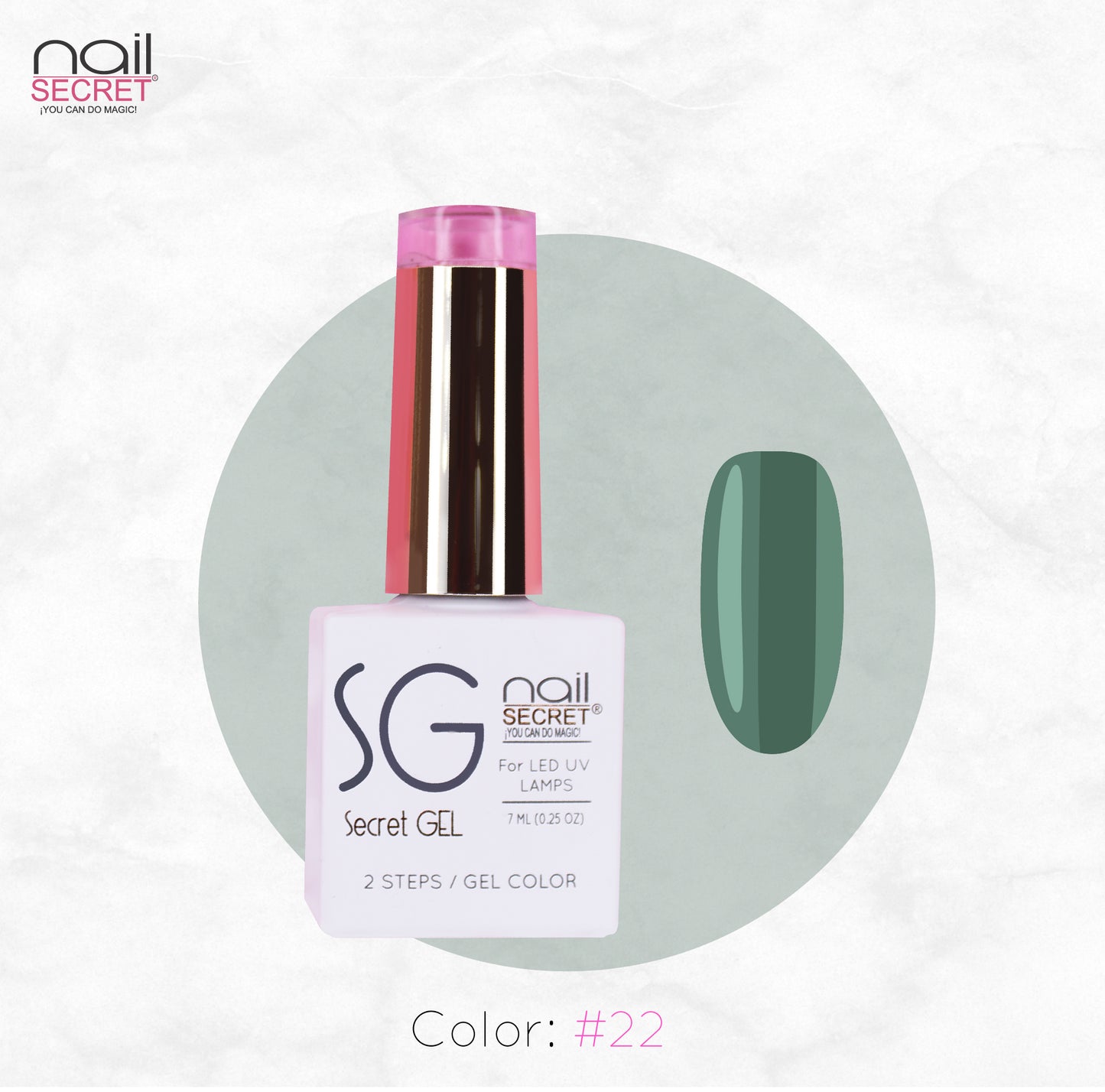 Secret Gel 7 ml - Color 22 - Gel de color Nailsecret