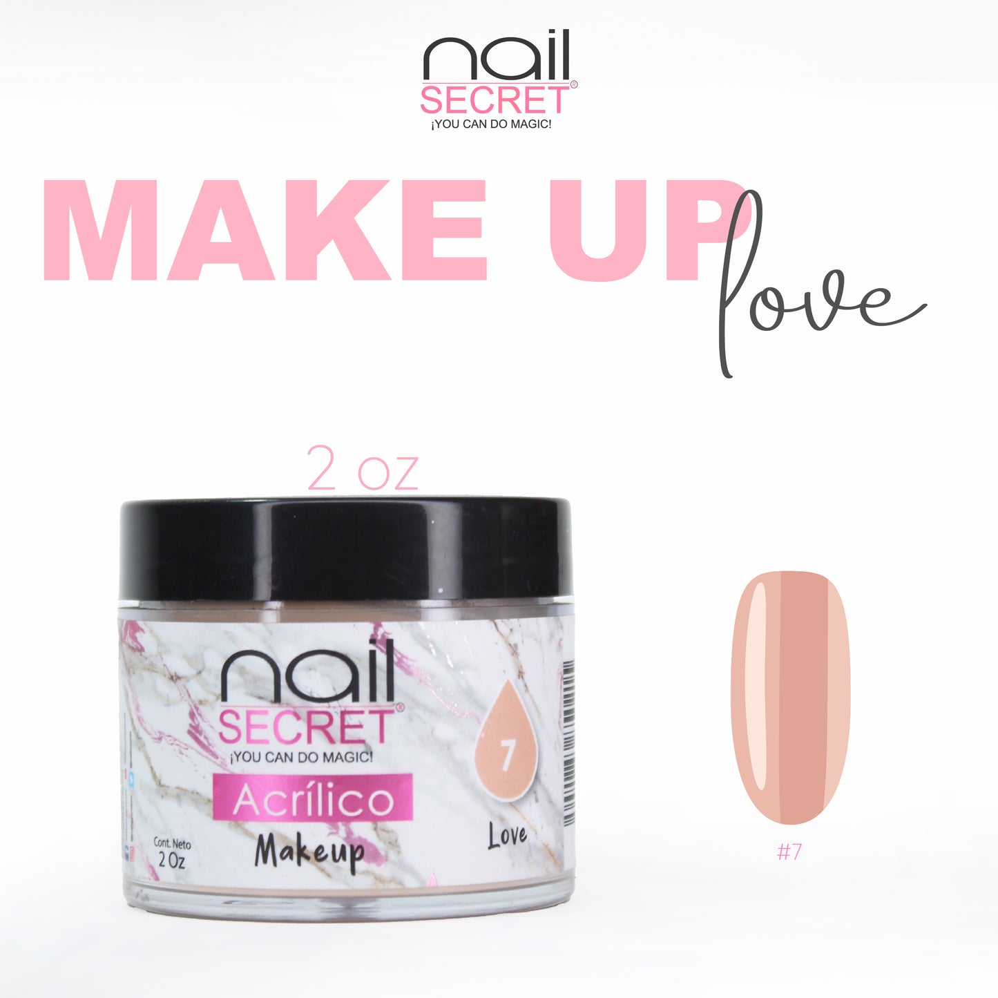 Acrílico Make Up #7 "Love" 2 onzas - Nialsecret