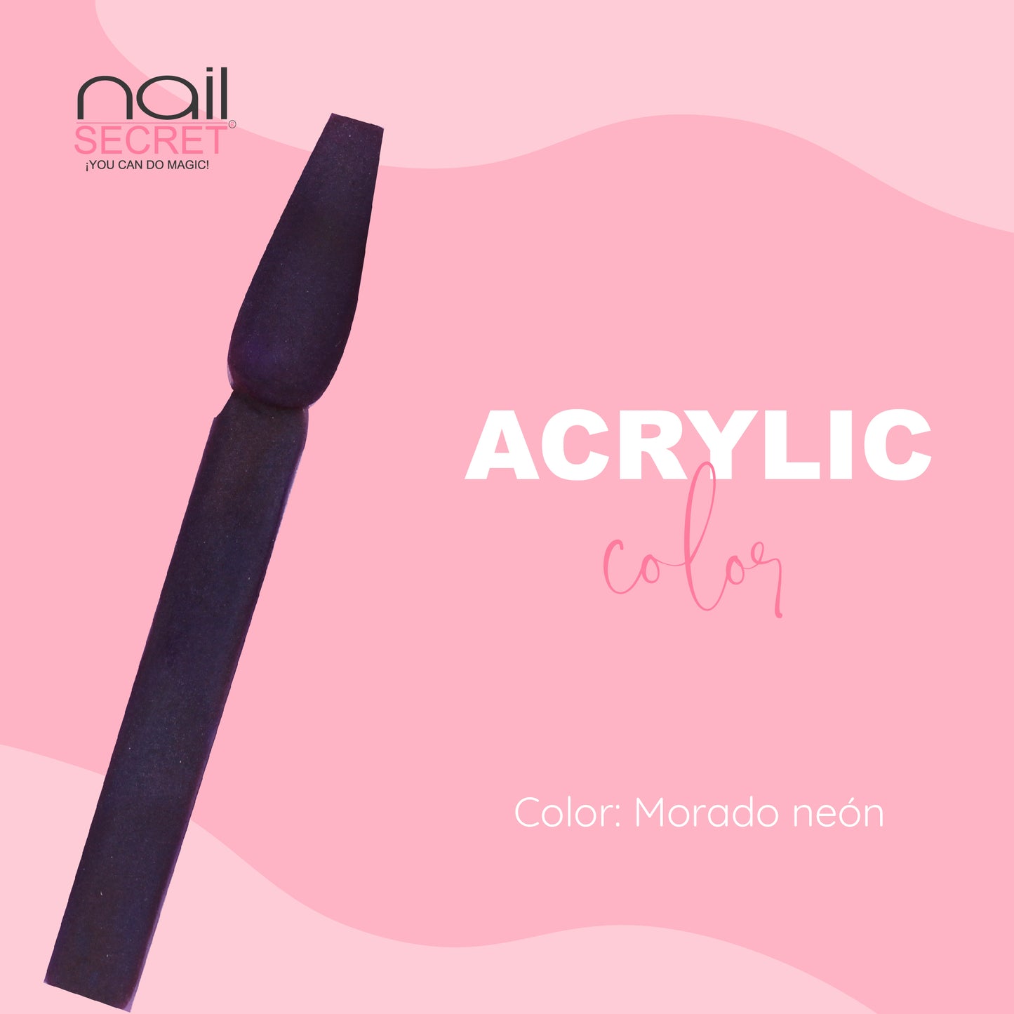 Acrílico de color MORADO NEÓN - Nailsecret