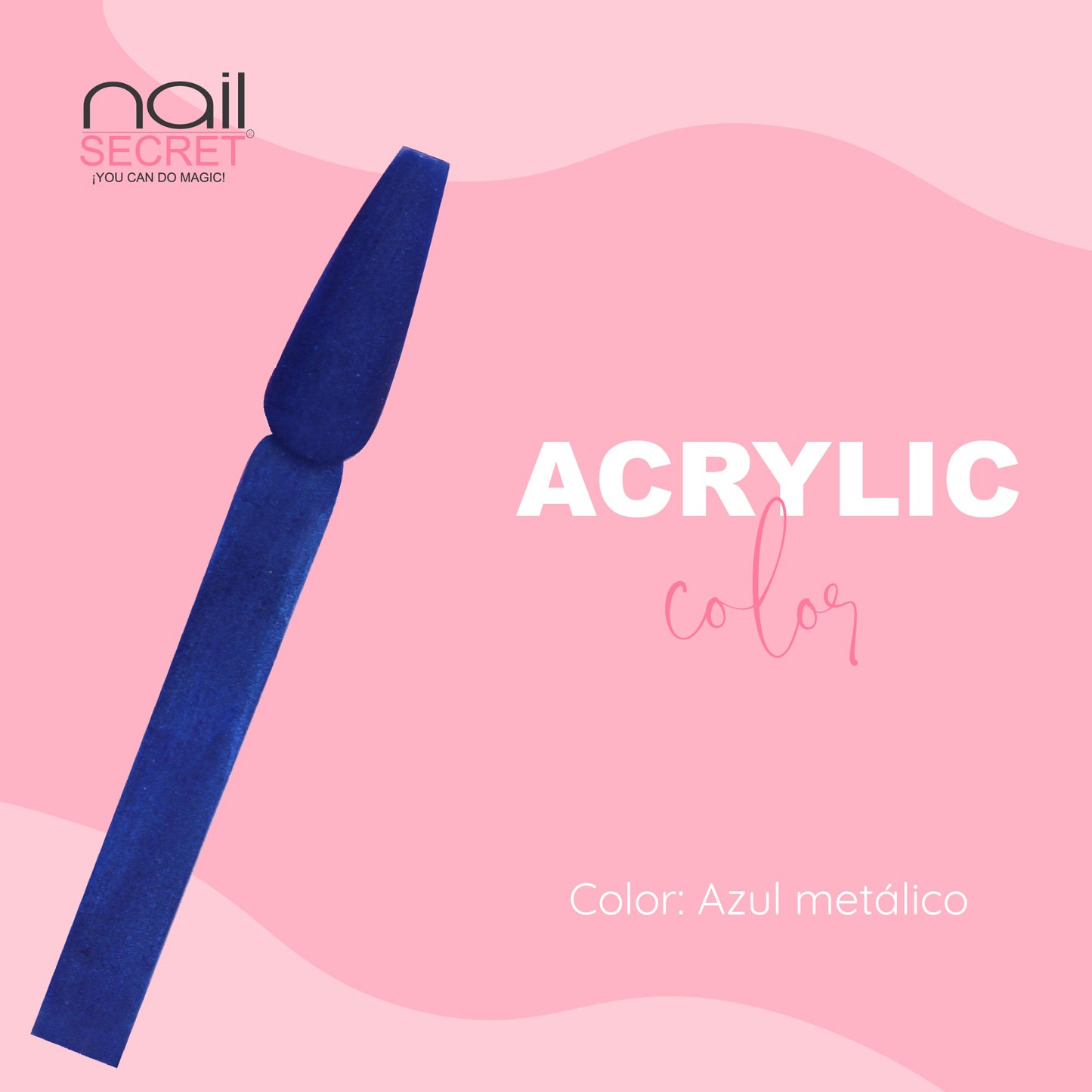 Acrílico de color AZUL METÁLICO - Nailsecret