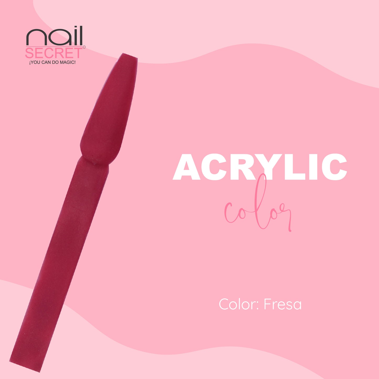 Acrílico de color FRESA - Nailsecret