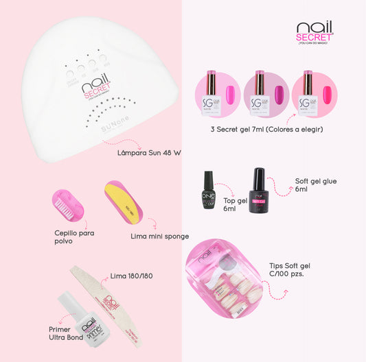 KIT UÑAS SOFT GEL - NAILSECRET