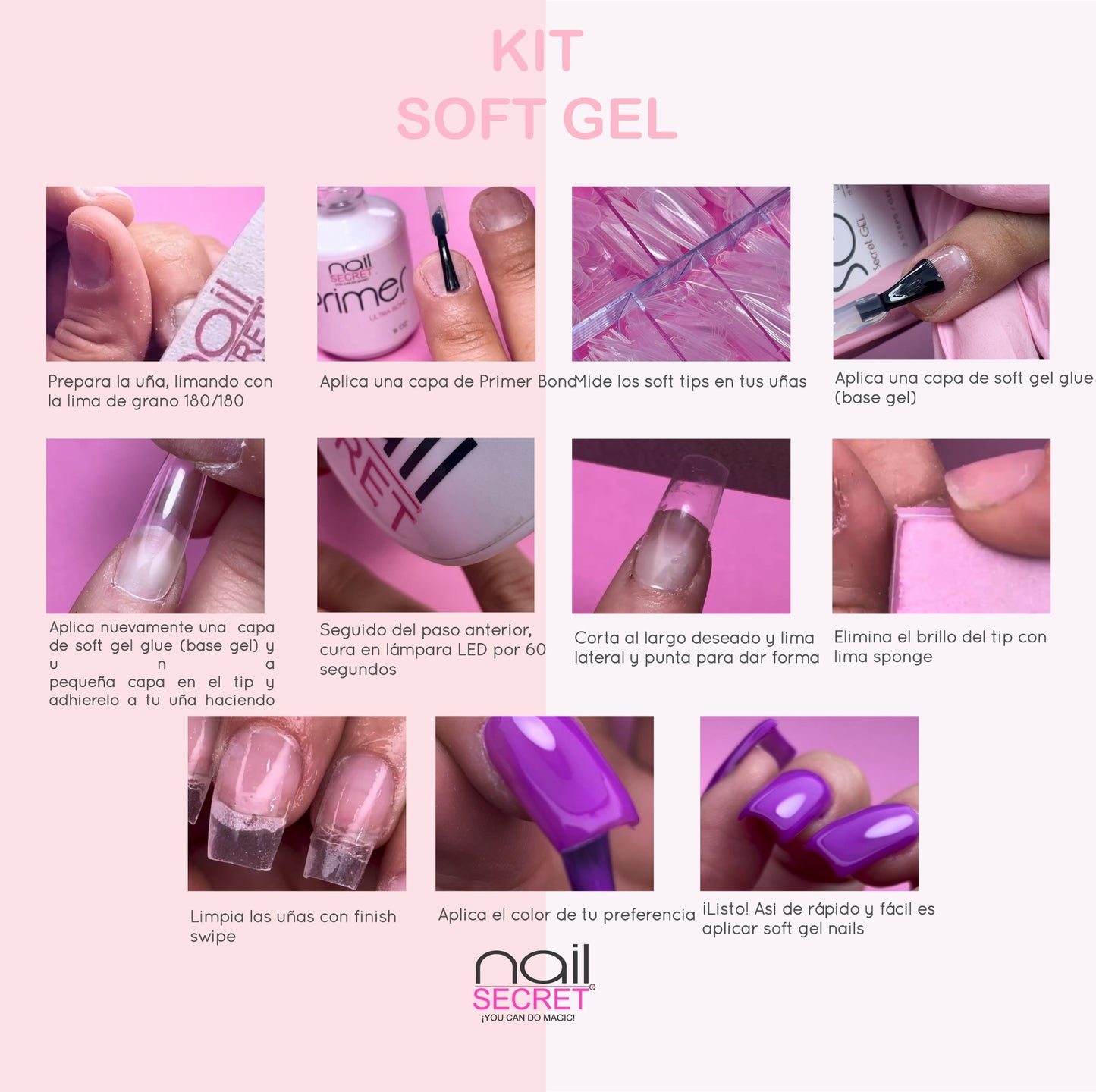 KIT UÑAS SOFT GEL - NAILSECRET