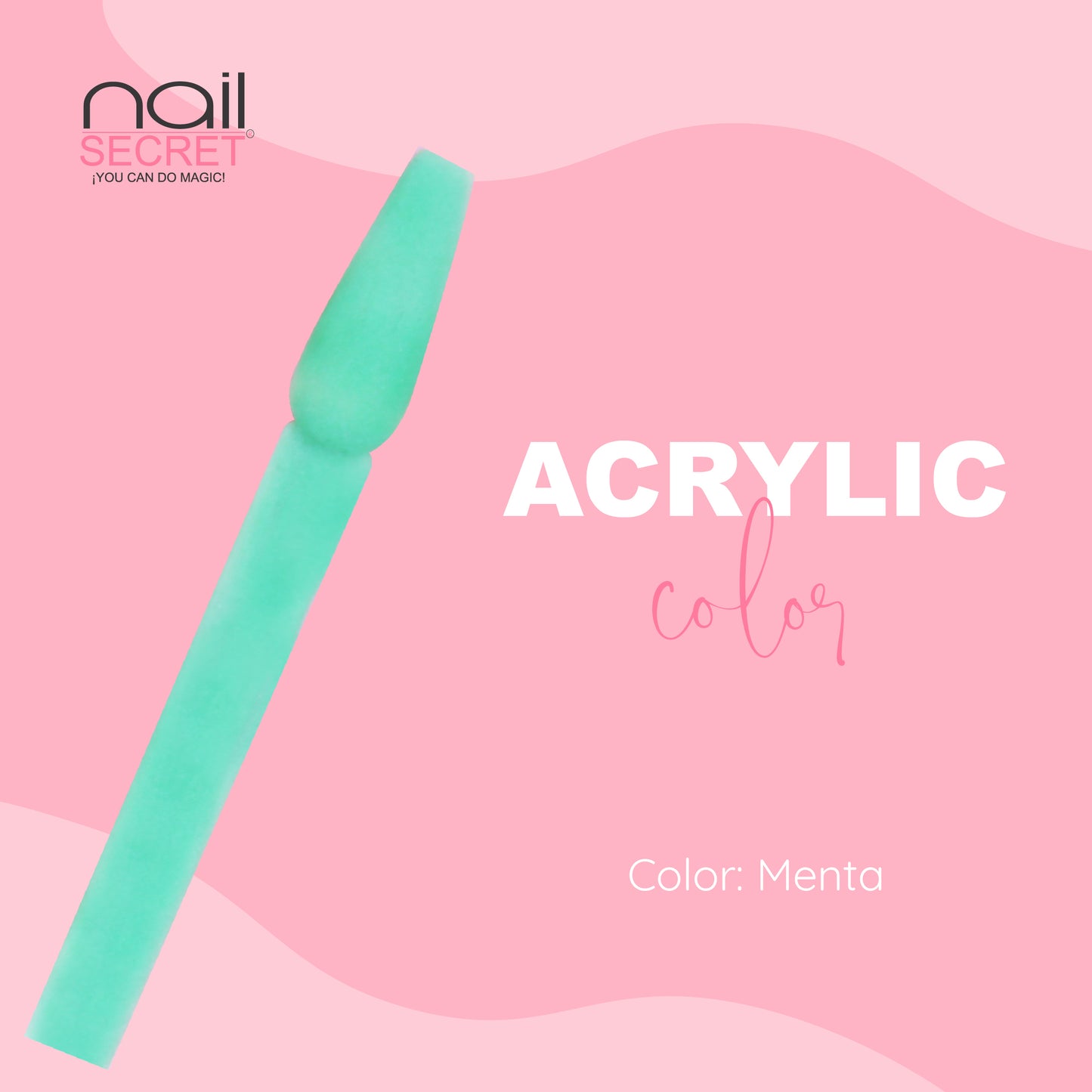 Acrílico de color MENTA - Nailsecret