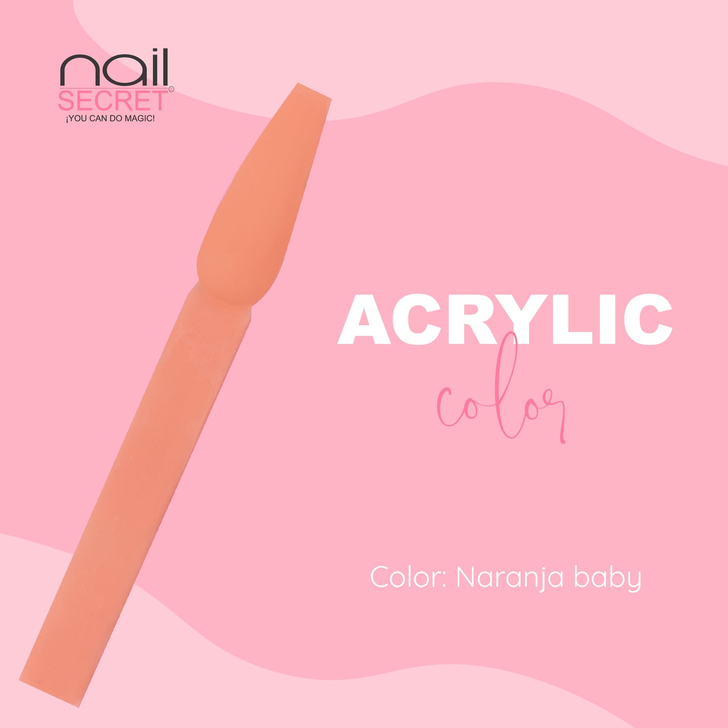 Acrílico de color NARANJA BABY - Nailsecret