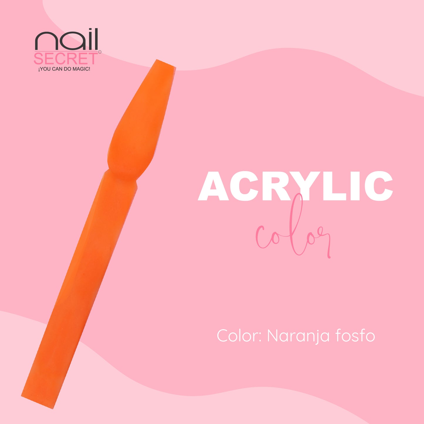 Acrílico de color NARANJA FOSFO - Nailsecret