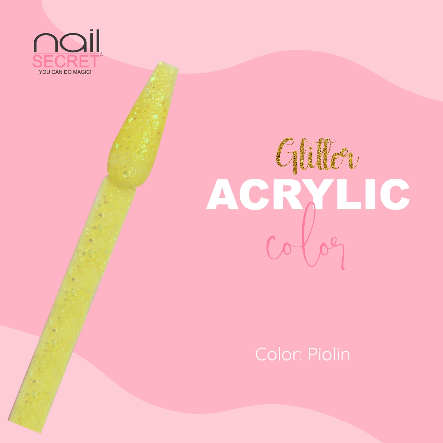 Acrílico de color PIOLIN CON GLITTER - Nailsecret