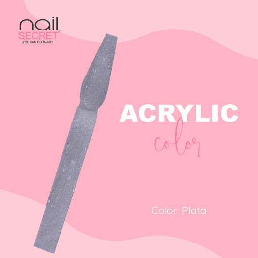 Acrílico de color PLATA - Nailsecret