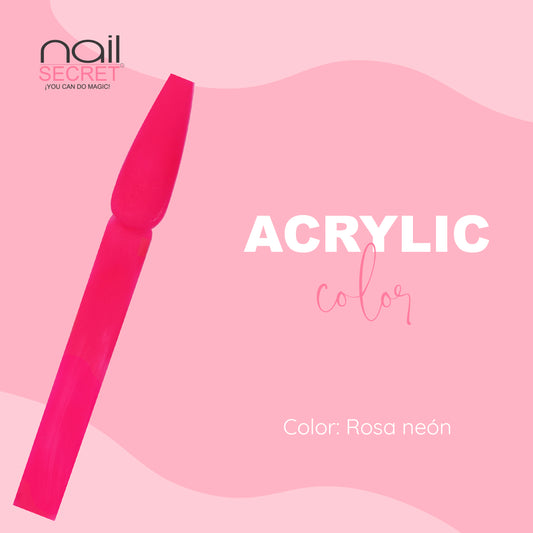 Acrílico de color ROSA NEÓN - Nailsecret