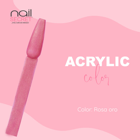 Acrílico de color ROSA ORO - Nailsecret