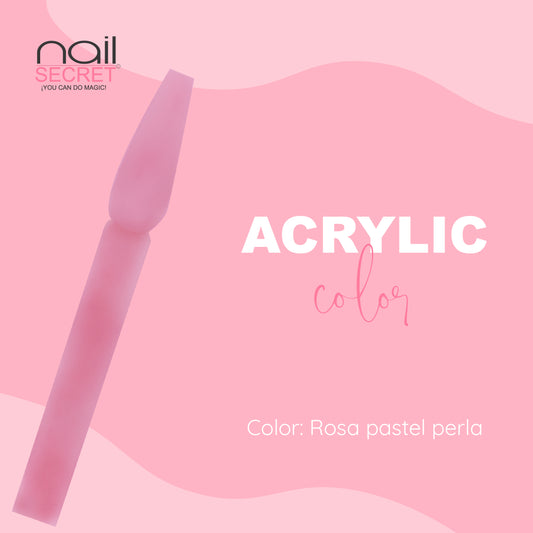 Acrílico de color ROSA PASTEL PERLA - Nailsecret