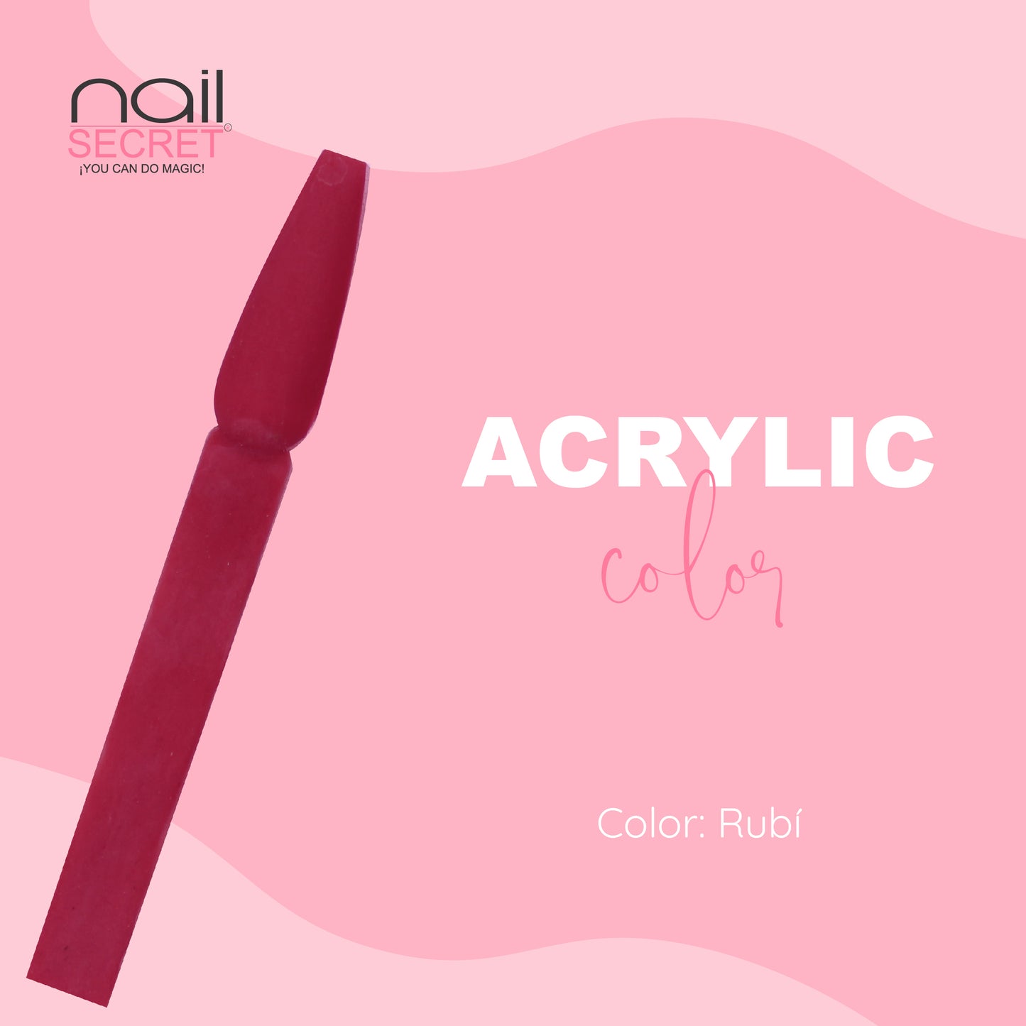 Acrílico de color RUBÍ - Nailsecret