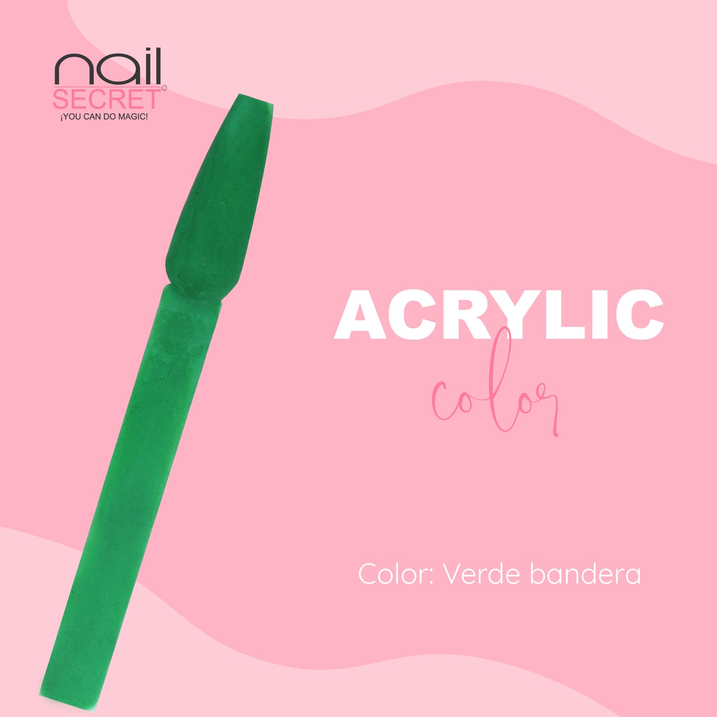 Acrílico de color VERDE BANDERA - Nailsecret